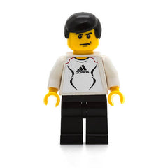 LEGO soc126s - Soccer Player White (Adidas Logo, White and Black Torso Stickers #9)