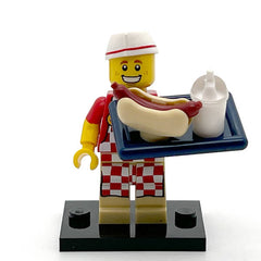 LEGO col17-6 Hot Dog Vendor, Series 17 (Set mit Stand und Zubehör)