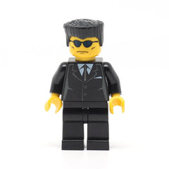 LEGO trn116 - Suit Black (Flat Top, Blue Sunglasses)