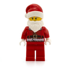 LEGO hol125 - Santa (Red Legs, Fur Lined Jacket with Button, Gray Bushy Eyebrows)