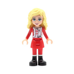 LEGO frnd089 - Friends Ewa (Red Skirt and Black Boots, Red and White Holiday Top with Scarf)