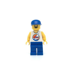 LEGO par033 - Surfboard on Ocean (Blue Legs, Blue Cap)