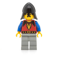 LEGO cas014 - Dragon Knights (Knight 1, Light Gray Legs, Black Neck-Protector)