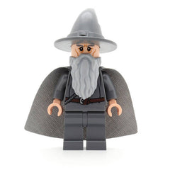 LEGO dim001 - Gandalf the Grey (Wizard / Witch Hat, Long Cheek Lines)