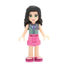 LEGO frnd077 - Friends Emma (Dark Pink Shorts, Sand Green Top with Red Cross Logo and Scarf)