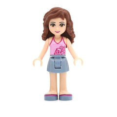 LEGO frnd079 - Friends Olivia (Sand Blue Skirt, Bright Pink Top with Magenta Trim)