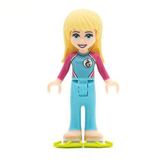 LEGO frnd321 - Friends Stephanie (Medium Azure and Magenta Wetsuit, Lime Flippers)