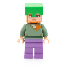 LEGO min089 - Alex (Medium Lavender Legs, Bright Green Helmet)