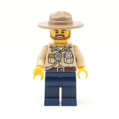 LEGO cty0517a - Swamp Police (Officer, Shirt, Dark Tan Hat, Brown Beard)