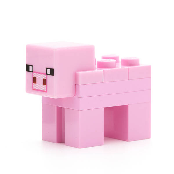 LEGO Tier minepig01-Bright Pink