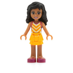 LEGO frnd155 - Friends Kate (Bright Light Orange Layered Skirt, Tan Top with Bright Light Orange Chevron Stripes)