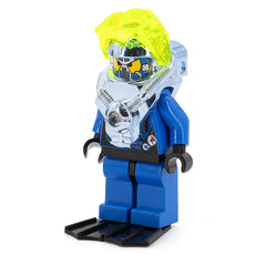 LEGO aqu030 - Navigator Hip "Muddy" Waders - Black Flippers
