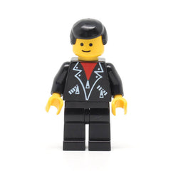 LEGO trn090 - (Leather Jacket with Zippers, Black Legs, Black Male Hair)