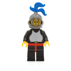 LEGO cas217 - Breastplate (Black, Black Legs and Red Hips, Dark Gray Grille Helmet, Blue Plume, Black Plastic Cape)