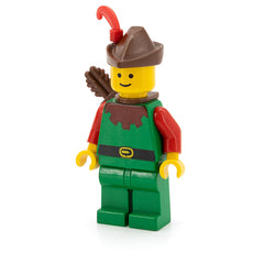 LEGO cas284 - Forestman (Red, Brown Hat, Red Feather, Quiver)