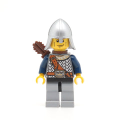 LEGO cas386 - Fantasy Era - Crown Knight Scale Mail (Chest Strap, Helmet with Neck Protector, Vertical Cheek Lines)