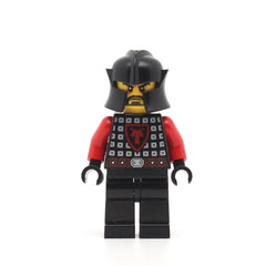 LEGO cas522 - Dragon Knight Scale Mail (Castle, Dragon Shield, Cheek Protection Helmet, Black Beard)