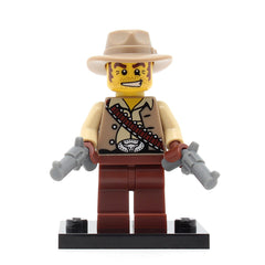 NEW - LEGO col01-16 - Cowboy, Series 1 (Set mit Stand und Zubehör)