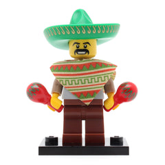 LEGO col02-01 - Mariachi / Maraca Man, Series 2 (Set mit Stand und Zubehör)