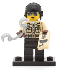 LEGO col02-6 - Traffic Cop, Series 2 (Set mit Stand und Zubehör)
