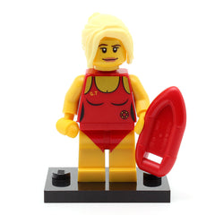LEGO col02-08 - Lifeguard, Series 2 (Set mit Stand und Zubehör)