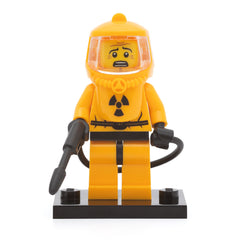LEGO col04-13 - Hazmat Guy, Series 4 (Set mit Stand und Zubehör)