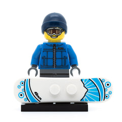 LEGO col05-16 - Snowboarder Guy, Series 5 (Set mit Stand und Zubehör)