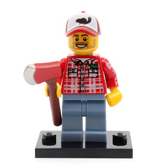 LEGO col05-08 - Lumberjack, Series 5 (Set mit Stand und Zubehör)