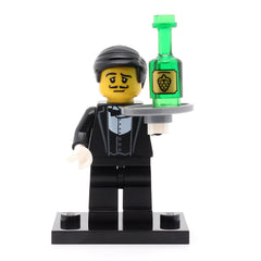 LEGO col09-01 - Waiter, Series 9 (Set mit Stand und Zubehör)
