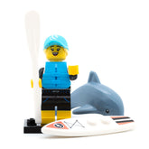LEGO col21-1 - Paddle Surfer, Series 21 (Set mit Stand und Zubehör)