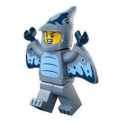 LEGO col27-6 - Pterodactyl Costume Fan, Series 27 (Set mit Stand und Zubehör)