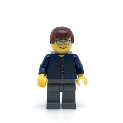 LEGO cty0103 - (Plaid Button Shirt, Dark Bluish Gray Legs, Reddish Brown Male Hair, Silver Sunglasses)