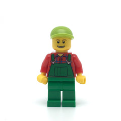 LEGO cty0296 - Overalls (Farmer Green, Lime Short Bill Cap)