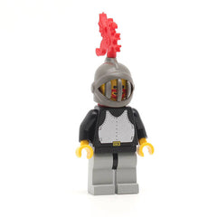 LEGO cas174 - Breastplate (Black, Light Gray Legs with Black Hips, Dark Gray Grille Helmet, Red Plastic Cape)