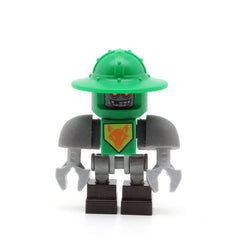 LEGO nex103 - Aaron Bot (Dark Bluish Gray Shoulders and Green Helmet)