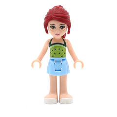 LEGO frnd166 - Friends Mia (Bright Light Blue Skirt, Lime Halter Top with Dark Green Dots)