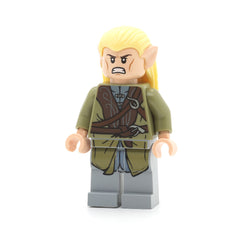 LEGO dim008 - Legolas (Olive Green Robe, Short Cheek Lines)
