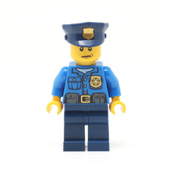 LEGO cty0476 - Police (City Officer, Gold Badge, Police Hat, Scowl)