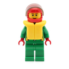LEGO cty0002 - Octan (Green Jacket with Pockets, Brown Eyebrows, Thin Grin)