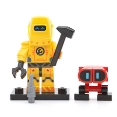 LEGO col22-1 - Robot Repair Tech, Series 22 (Set mit Stand und Zubehör)