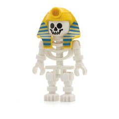 LEGO gen006 - Skeleton (Standard Skull, Yellow Mummy Headdress with Pattern)