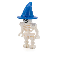 LEGO gen180 - Skeleton - Standard Skull, Bent Arms Vertical Grip, Blue Wizard / Witch Hat
