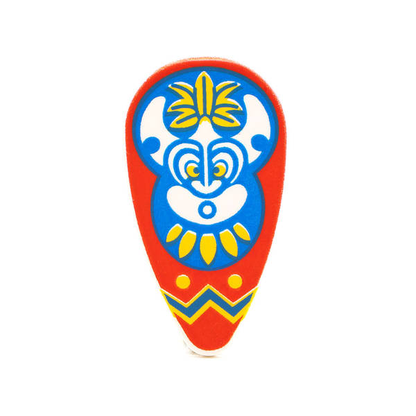 Farbenfrohe LEGO Schilder mit verschiedenen Symbolen und Designs, die kreativ und spielerisch gestaltet sind. Kaufe jetztLEGO 2586px10 - Shield Ovoid (Islanders Mask Pattern, White)