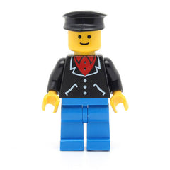 LEGO trn088 - (Suit with 3 Buttons Black, Blue Legs, Black Hat)