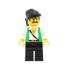 LEGO pi047 - Pirate (Green Vest, Black Legs, Black Bandana)