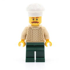 LEGO hol129 - Chef (Tan Knit Sweater, Dark Green Legs, Bushy Moustache)