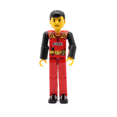 LEGO tech023 - Fireman (Red Legs, Red Top, Black Arms)