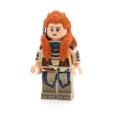 LEGO hfw001 - Aloy (Lopsided Closed Mouth / Surprised Open Mouth)