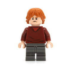 LEGO hp180 - Ron Weasley (Dark Red Sweater, Dark Bluish Gray Medium Legs)