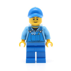 LEGO cty0367 -Overalls (Tools in Pocket Blue, Blue Short Bill Cap, Thin Grin)
